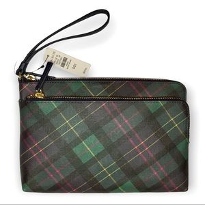 Talbots Plaid Zip Top Clutch/Wristlet/Organizer